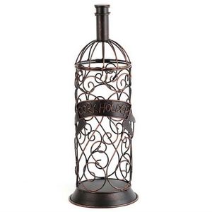 Medal Wine Cork Holder, Wine Bottle Shaped Cage, Black Bronze Decor, Kitchen